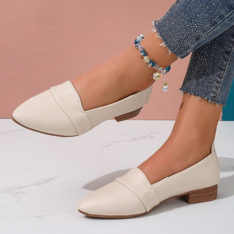 Women Shoes With Heels - Kadınlar İçin Düz Renk, Sivri Burun,