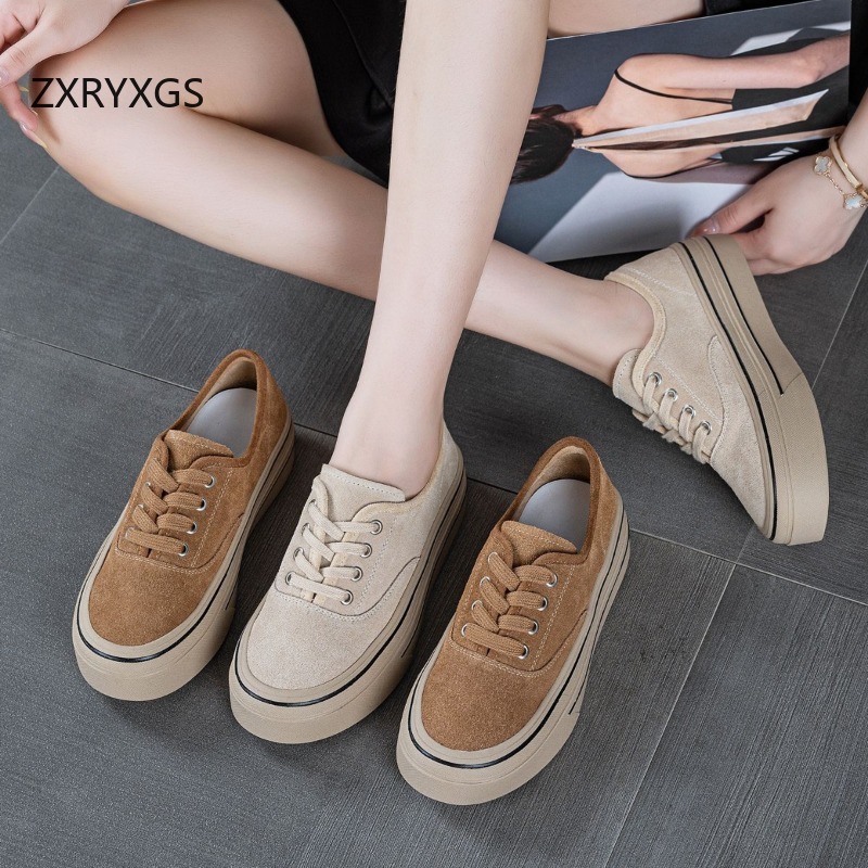 Women Shoes Size 4 In Cm - ZXRYXGS Yeni Sonbahar Bağcıklı Buzlu Dana