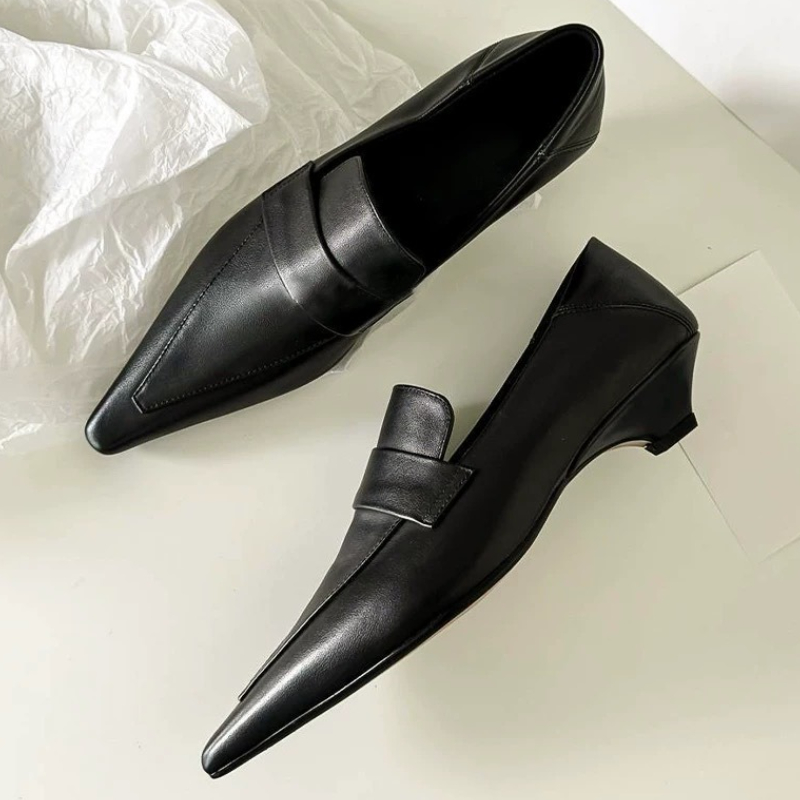 Women'S Shoes Kitten Heels - Sivri Burun Pompaları Zarif Kadın Ayakkabı