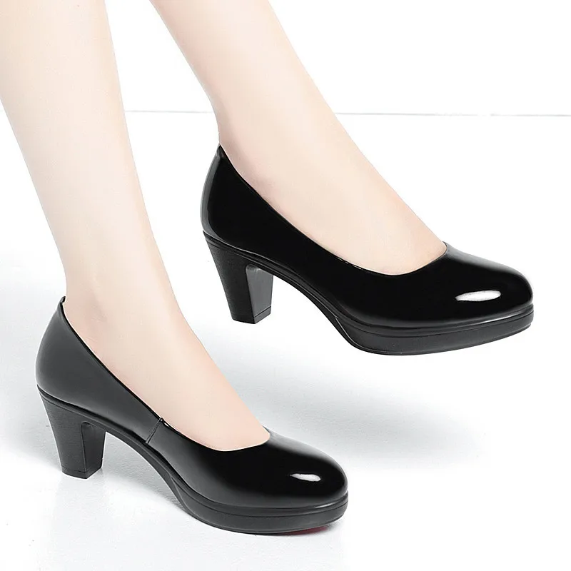 Patent Leather Pump - 6cm 8cm Büyük Beden 34-42 Zarif