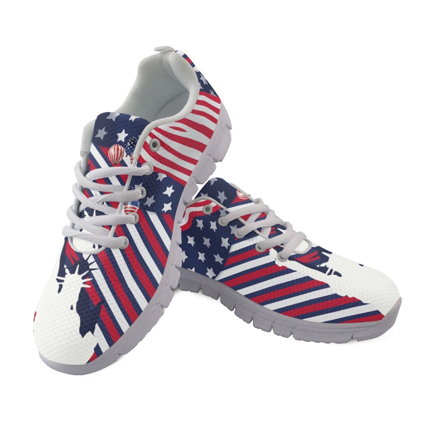 Women'S Shoes Liberty - Coloranimal Özgürlük Heykeli Desenli Spor Ayakkabı,