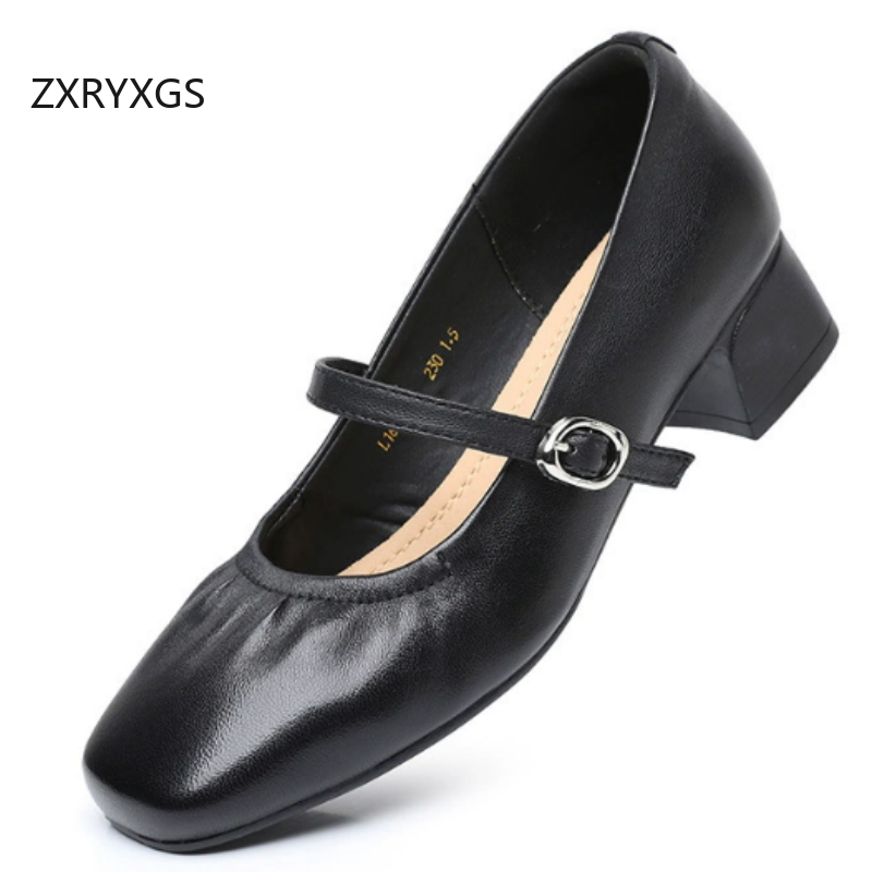 Women Shoes Size 4 In Cm - ZXRYXGS Premium Koyun Derisi Kare Ayak