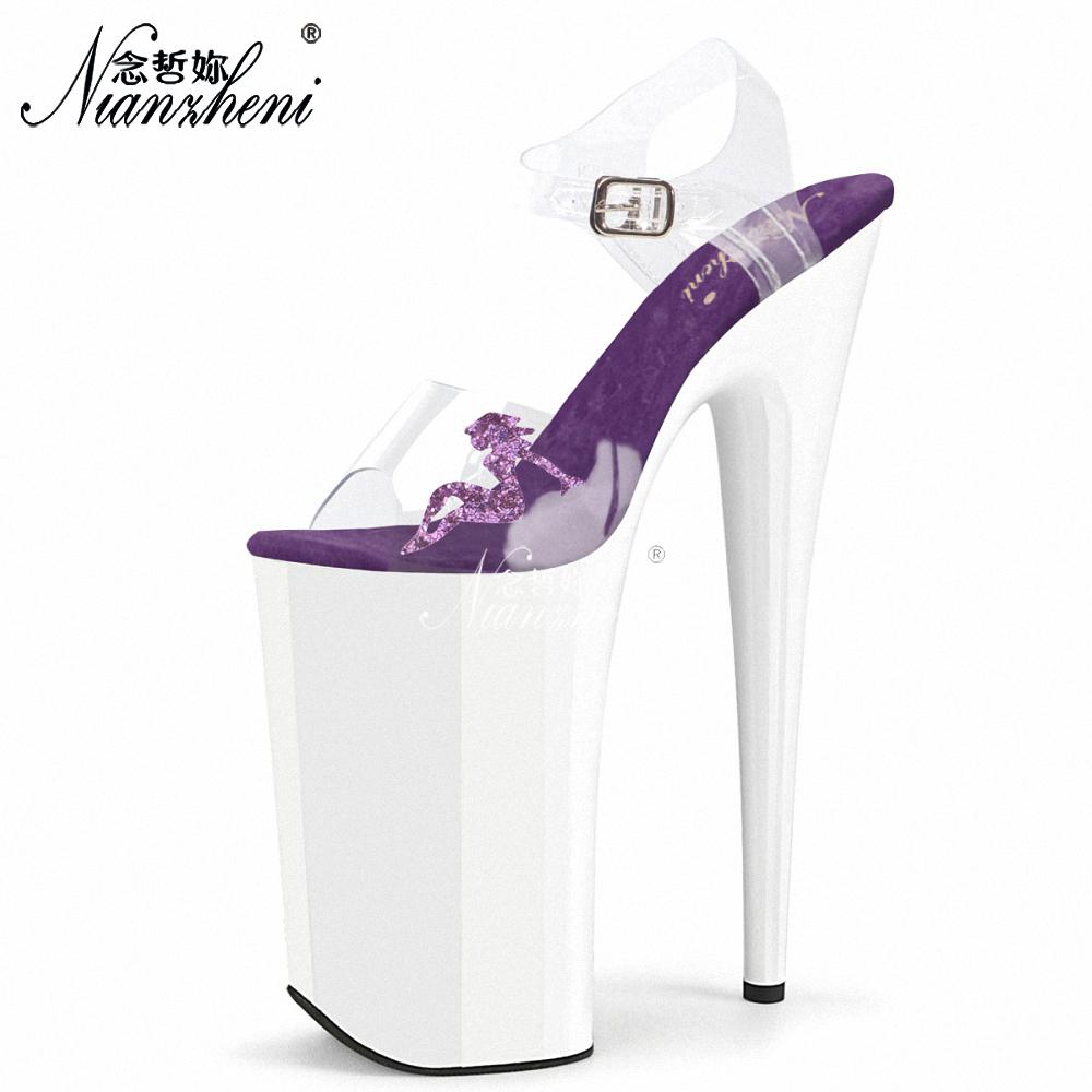 Clear Strap Heel - Egzotik 26cm 10 İnç Şeffaf PVC