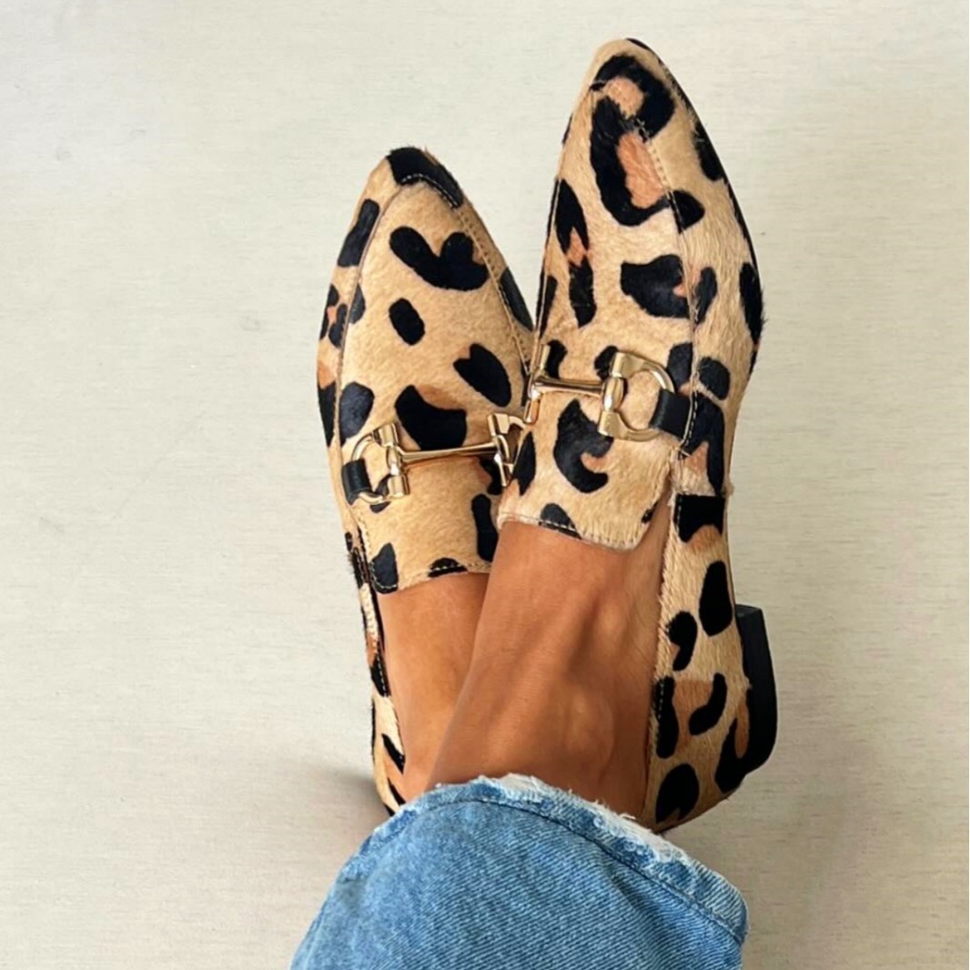 Women Shoes With Heels - Büyük Beden 40-43 Leopar Desenli Kadın