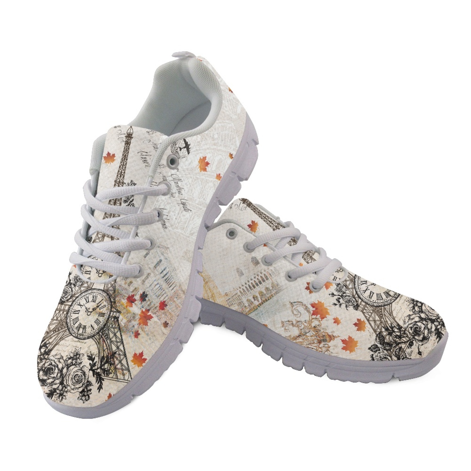 Women'S Shoes Liberty - Coloranimal Özgürlük Heykeli Desenli Spor Ayakkabı,