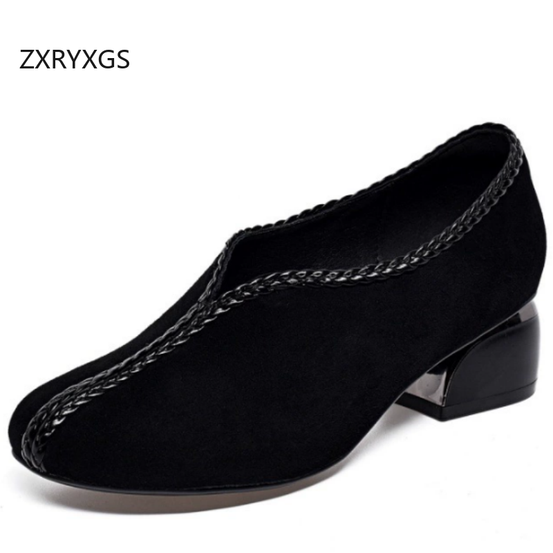 Women Shoes Size 4 In Cm - ZXRYXGS Premium Mat Deri Siyah Ayakkabılar,