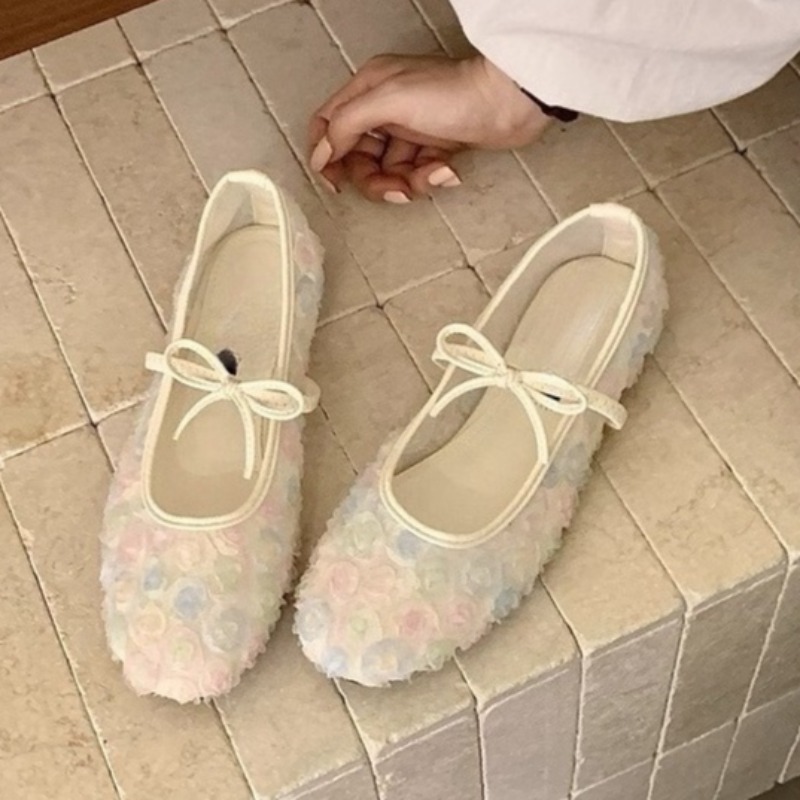 Women Shoes With Heels - Nazik Yeni Çin Gülü Fileli Mary