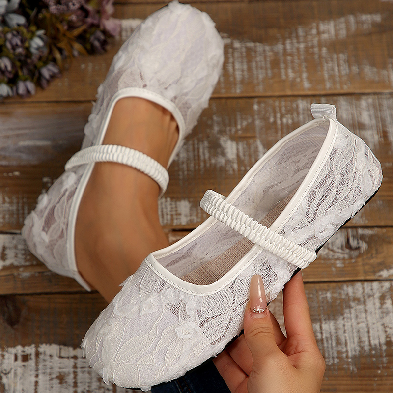 Women'S Shoes Round Toe - Kadın ayakkabı nefes örgü düz ayakkabı