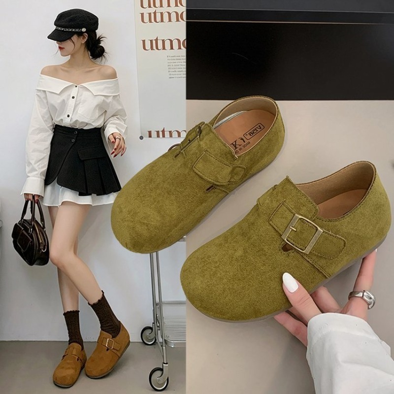 Women Shoes With Heels - Kadın Süet Kapalı Topuklu Birken Ayakkabılar