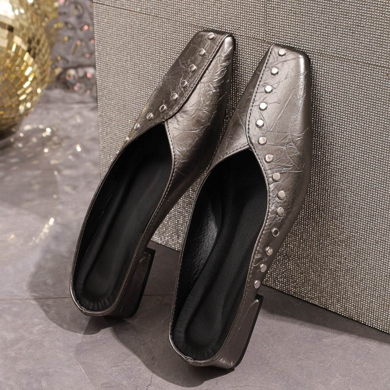 Kadın Siyah Rugan Çivili Mule  - Women'S Shoes Loafers Black incelemesi ve fiyatı