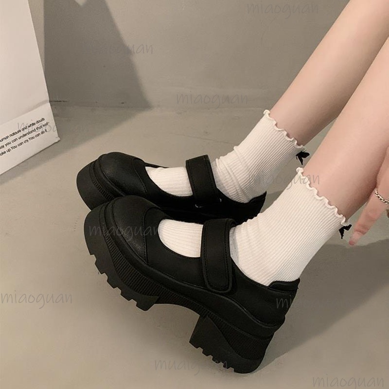 Siyah Retro Yükseltme Kalın Al - Women'S Shoes Loafers Black incelemesi ve fiyatı