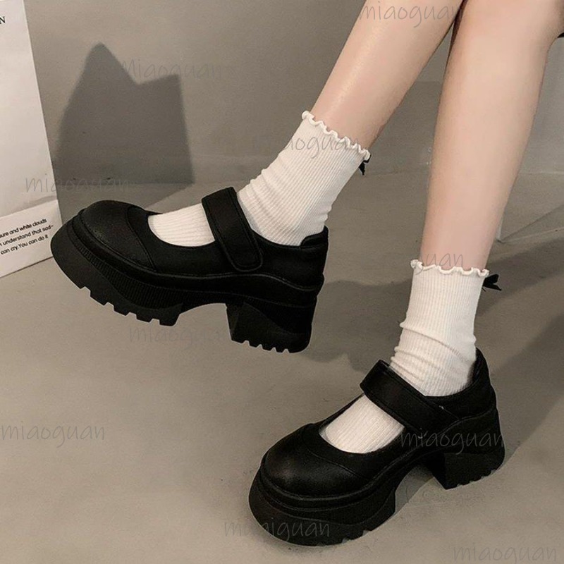 Siyah Retro Yükseltme Kalın Al - Women'S Shoes Loafers Black incelemesi ve fiyatı