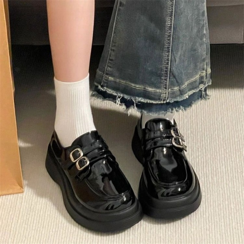 Şık Kadınlar İçin Kalın Tabanl - Women'S Shoes Loafers Black incelemesi ve fiyatı