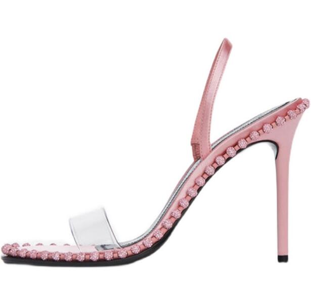 Yaz Kızlar Pembe Siyah Beyaz Ş - Clear Strap Heel incelemesi ve fiyatı