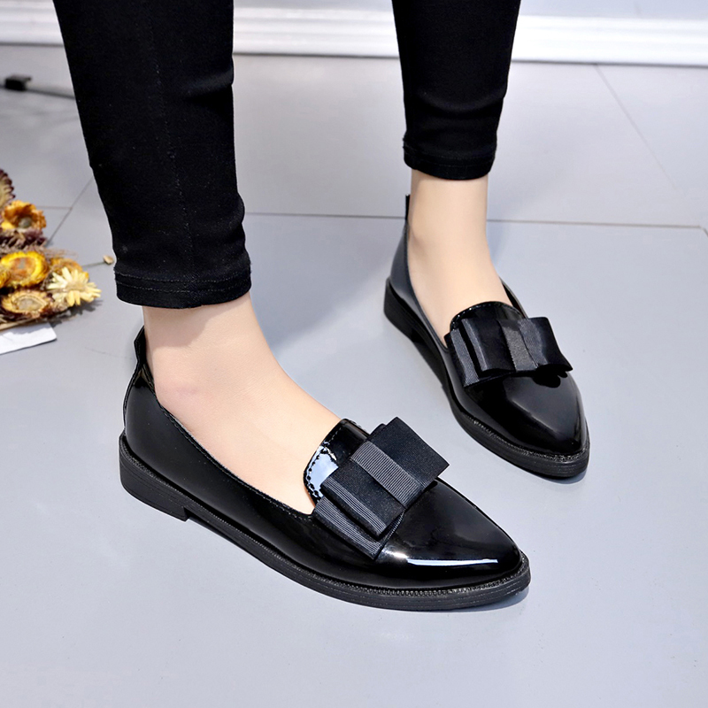 Siyah/Şarap Kırmızısı Rugan De - Women'S Shoes Loafers Black incelemesi ve fiyatı