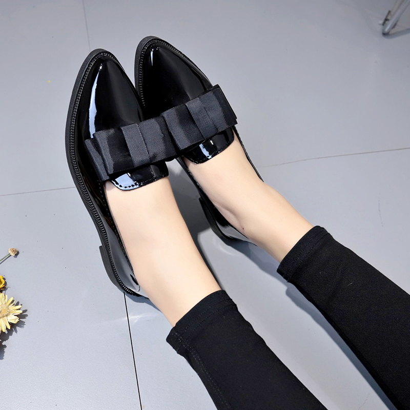 Siyah/Şarap Kırmızısı Rugan De - Women'S Shoes Loafers Black incelemesi ve fiyatı