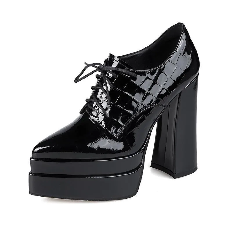 Sivri Burunlu Askılı Yüksek To - Patent Leather Pump incelemesi ve fiyatı