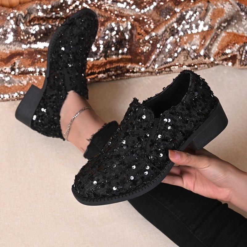 Siyah Payetler Kadın Loafer'la - Women'S Shoes Loafers Black incelemesi ve fiyatı