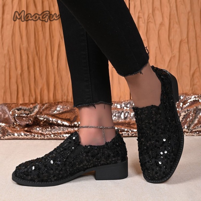Siyah Payetler Kadın Loafer'la - Women'S Shoes Loafers Black incelemesi ve fiyatı