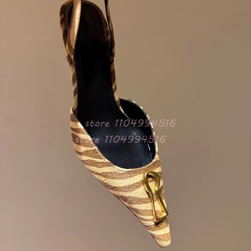 Metal Tokalı Çizgili Sivri Bur - Women'S Shoes Kitten Heels incelemesi ve fiyatı