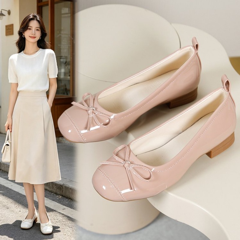Kadın Pembe Patent Deri Düşük  - Women'S Shoes Round Toe incelemesi ve fiyatı