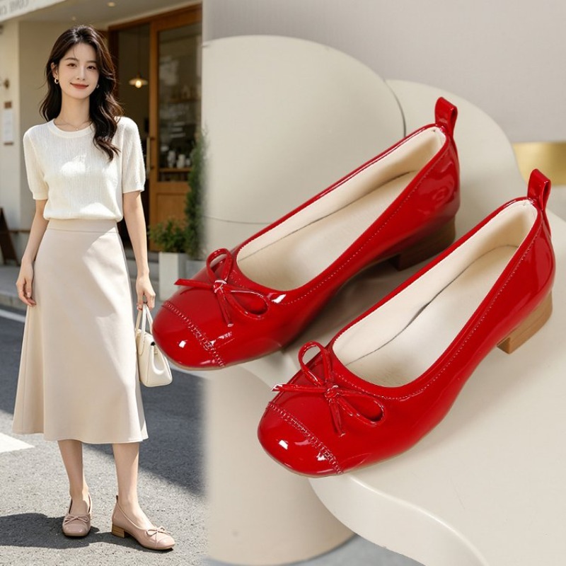 Kadın Pembe Patent Deri Düşük  - Women'S Shoes Round Toe incelemesi ve fiyatı