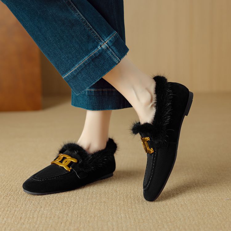YENI Kış Kadın Pompaları Koyun - Women'S Shoes Loafers Black incelemesi ve fiyatı