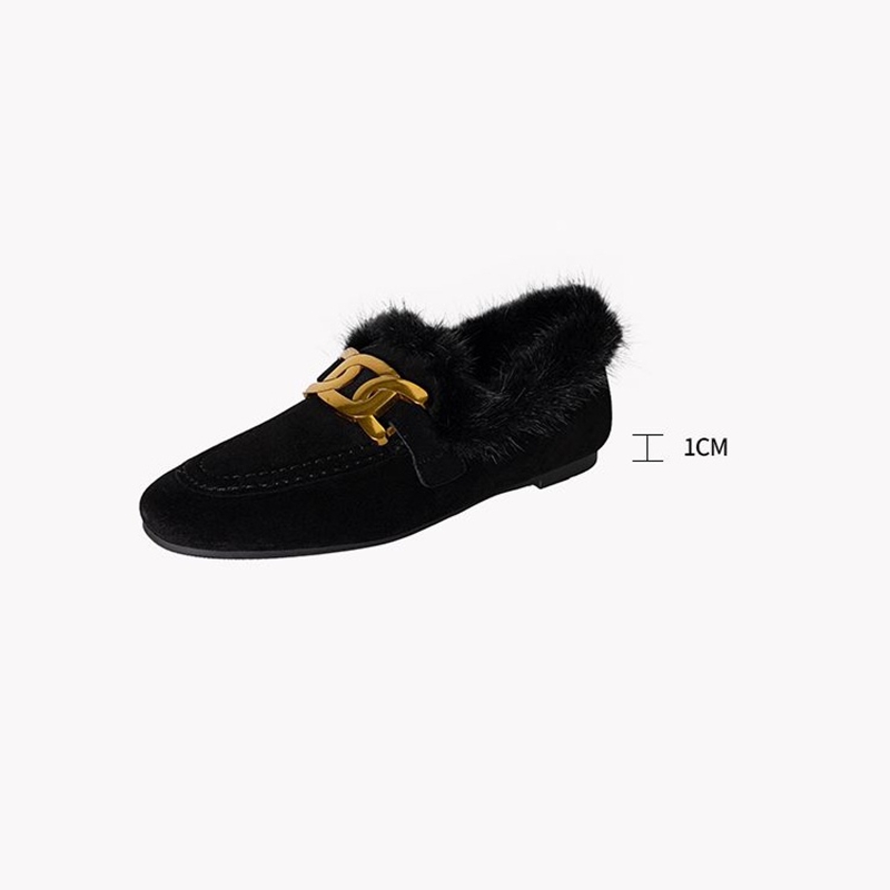 YENI Kış Kadın Pompaları Koyun - Women'S Shoes Loafers Black incelemesi ve fiyatı