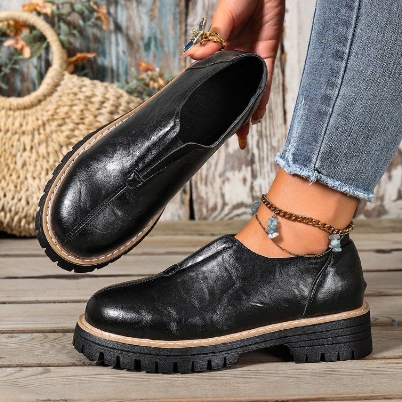 Retro İngiliz Tarzı Kadın Ayak - Women'S Shoes Round Toe incelemesi ve fiyatı