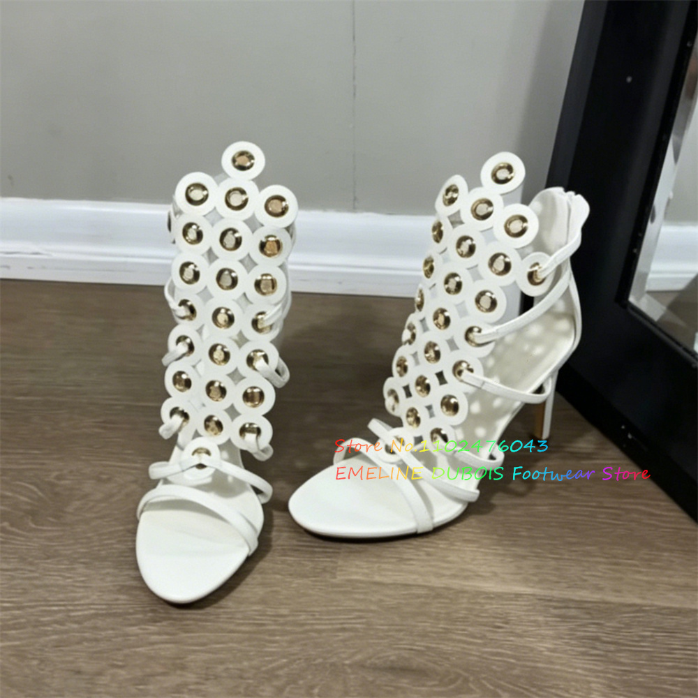 Altın Metal Daire Dekor Yüksek - Women'S Shoes Trendy incelemesi ve fiyatı