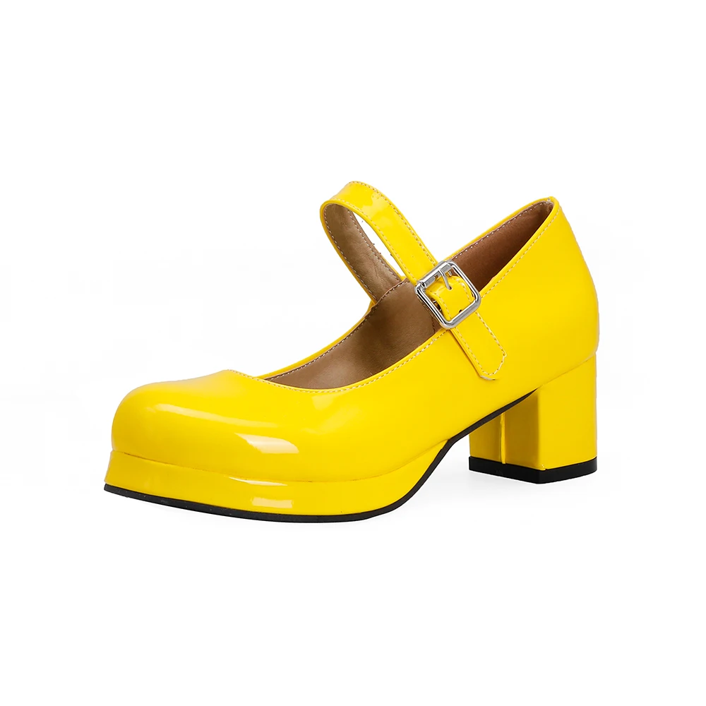 Yepyeni Rahat Turuncu Siyah Ka - Patent Leather Pump incelemesi ve fiyatı