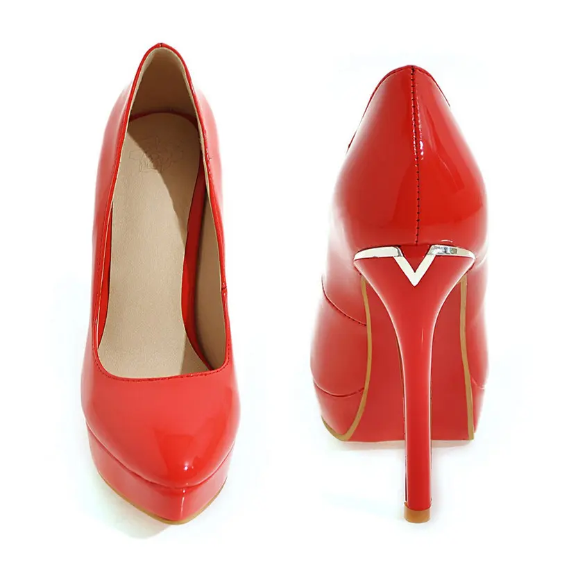 Büyük Boy Zarif Ofis Kadın Pla - Patent Leather Pump incelemesi ve fiyatı