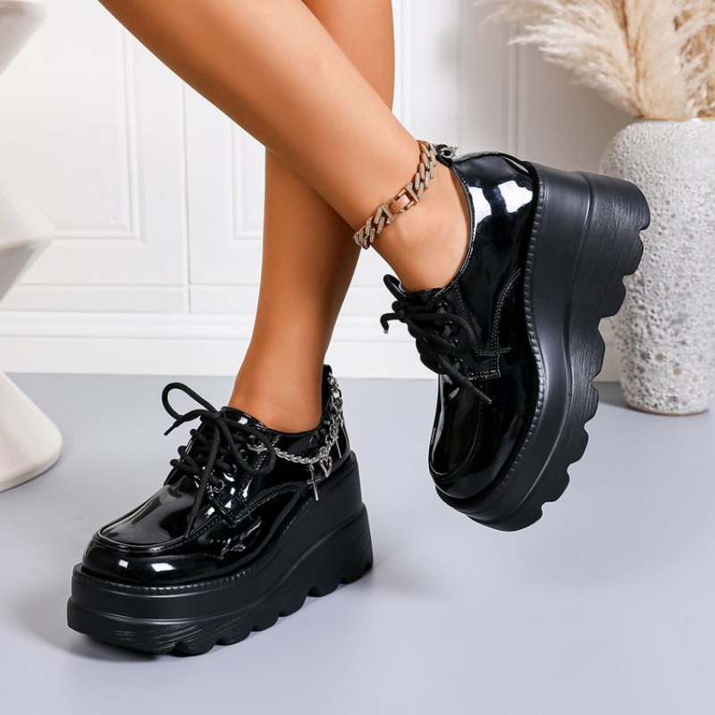 Kadınlar için Siyah Parlak Bağ - Women'S Shoes Loafers Black incelemesi ve fiyatı